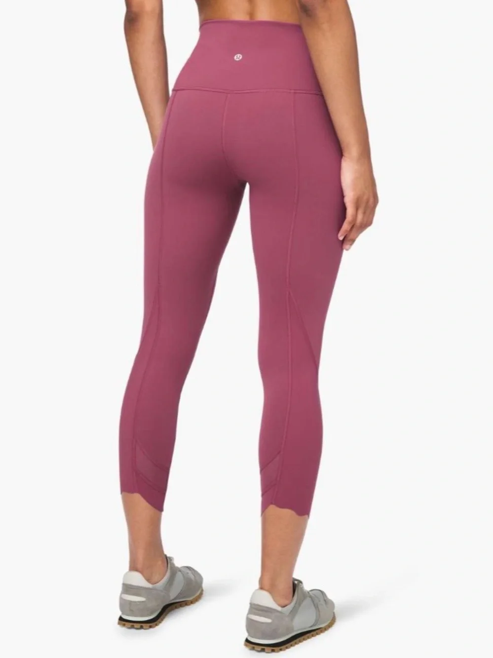 Lululemon Wunder Under Crop High Rise Roll Down Scallop Leggings Plumful